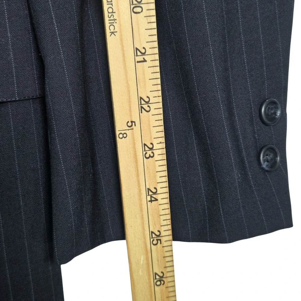 Vtg Brooks Brothers Makers Pinstripe Wool Brooksease‎ Blazer 41L Navy Sport Coat